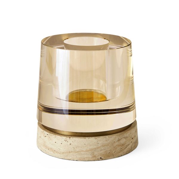 DecoRoom Curated Decor | Pepper Travertine Vase