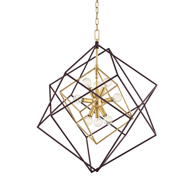 HVLG | Roundout 26" Chandelier in Aged Brass