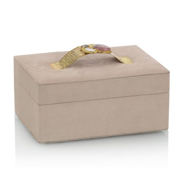 JOHN RICHARD | BLUSH SUEDE JEWELRY BOX I