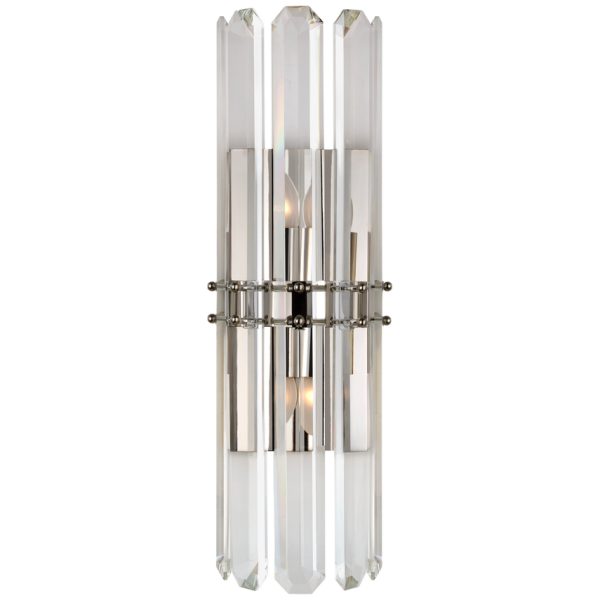 AERIN | Bonnington Tall Sconce in Polished Nickel and Crystal by VC&Co