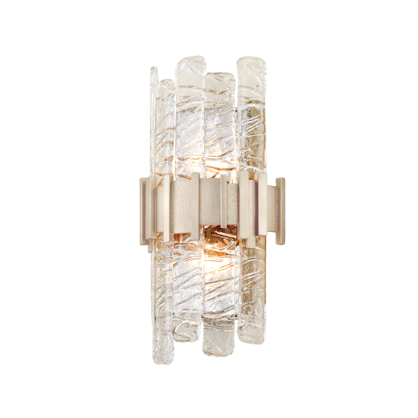 CORBETT | Ciro Wall Sconce in Antique Silver Leaf & Glass