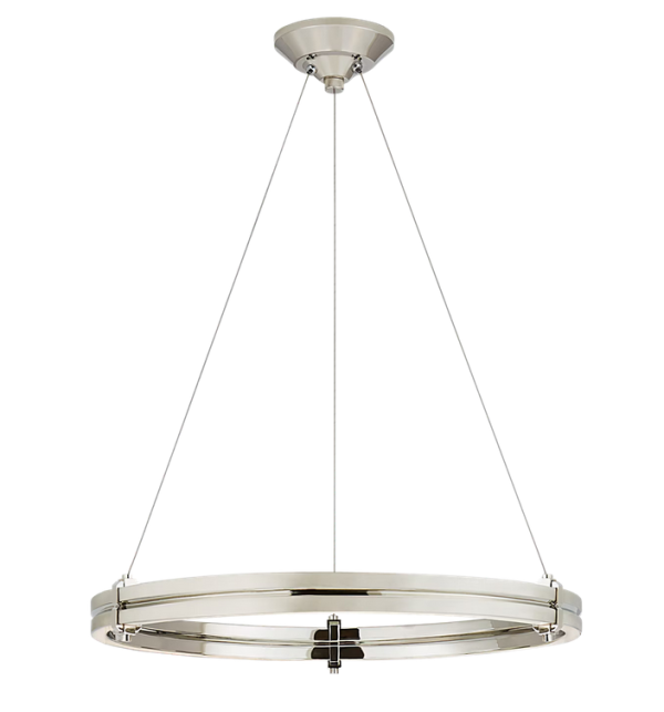 RALPH LAUREN | Paxton 24" Ring Chandelier in Polished Nickel by VC&Co
