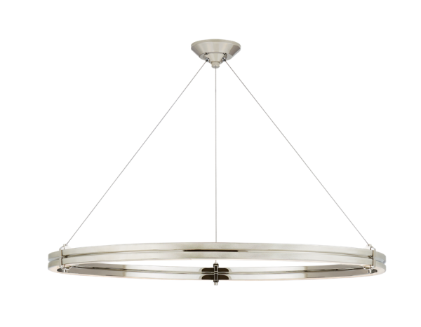 RALPH LAUREN | Paxton 40" Ring Chandelier in Polished Nickel by VC&Co