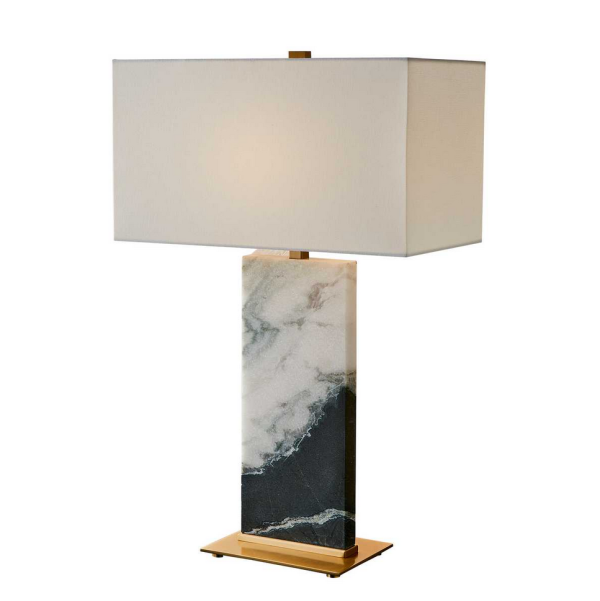 DecoRoom Curated Lighting | Along The Line Table Lamp with Linen Shade