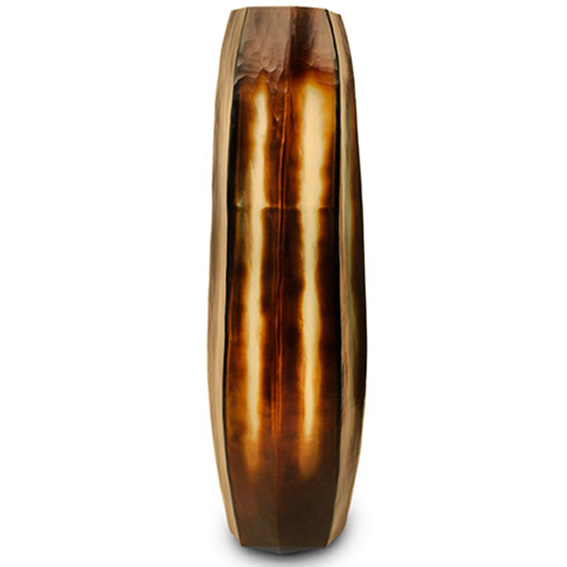 GUAXS | Koonam Tall Vase in Butter & Brown