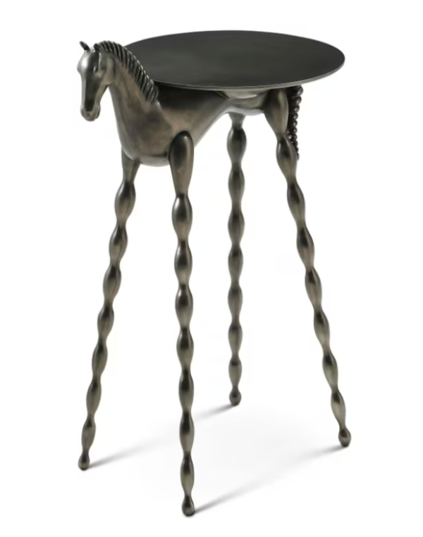 THEODORE ALEXANDER | Troy Drink Table in Volcanic Finish