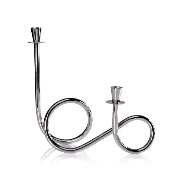 DecoRoom Curated Decor | Breda Two Tier Brass Candle Holder