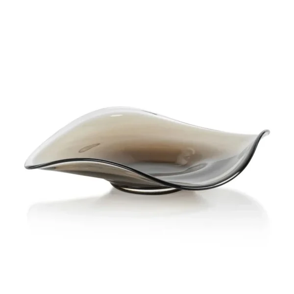 DecoRoom Curated Decor | Tropezana Wave Glass Bowl