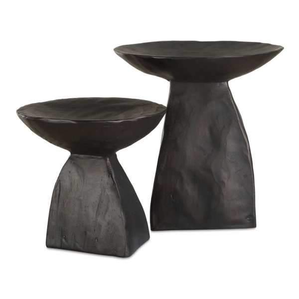 DecoRoom Curated Decor | Shadow Pedestal Bowl s/2