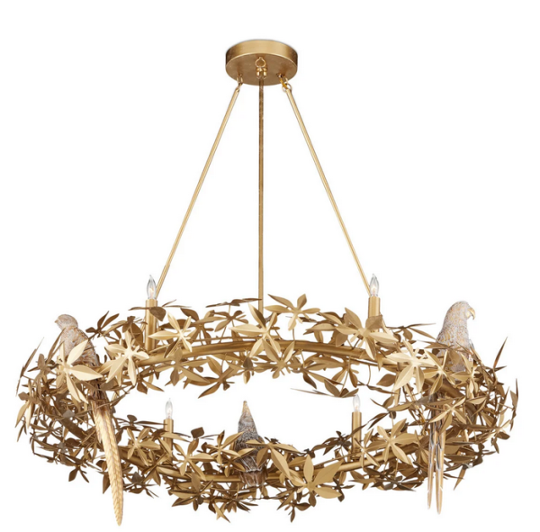 Aviary Gold Ring Chandelier by Currey&Co.