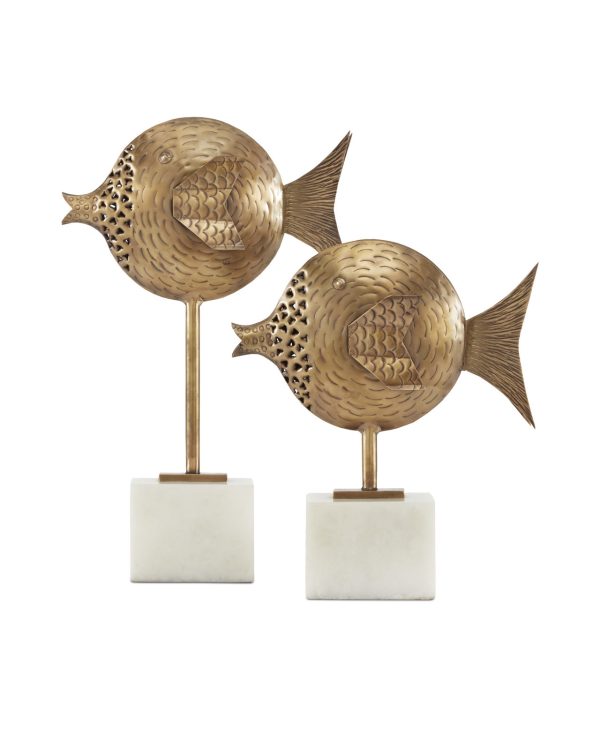 CURREY & CO | Cici Brass Fish Set of 2 |
