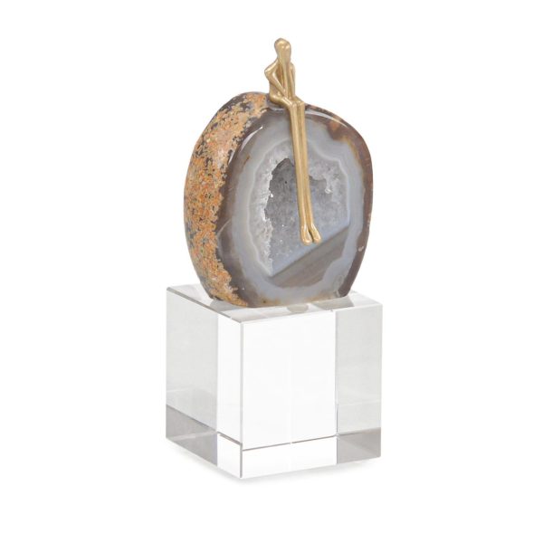 JOHN RICHARD | Agate Philosopher Sculpture on Crystal Base, Large |