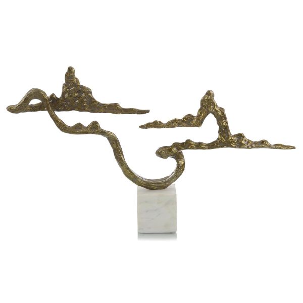 Floating Island Sculpture in Brass by John Richard
