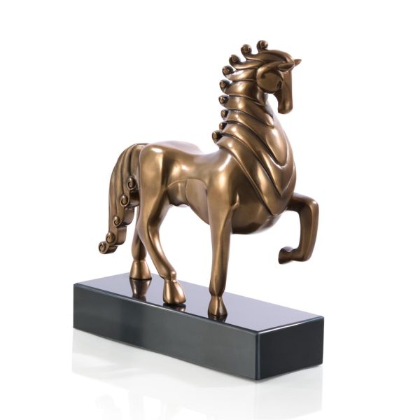 John Richard | Plated Horse Sculpture on Marble |