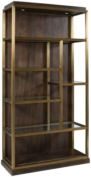 DecoRoom Curated | Luminary Bookcase Left Facing in Havana Finish by Vanguard Furniture
