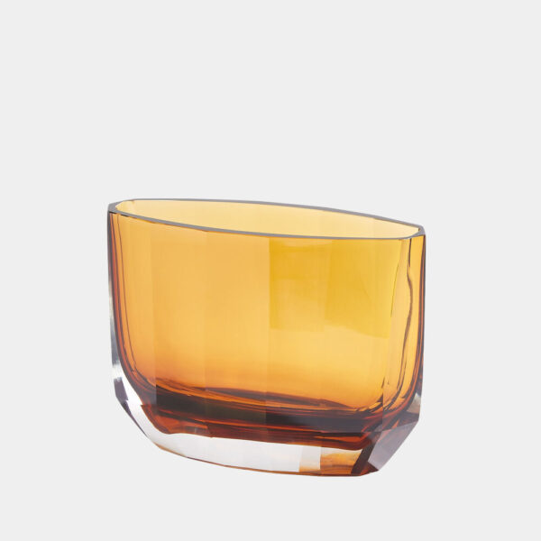 Jewel Vase Amber Wide