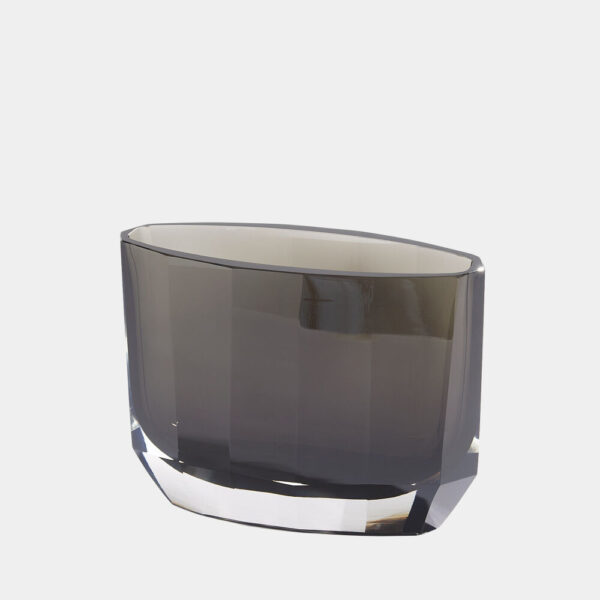 Jewel Vase Dark Gray Wide