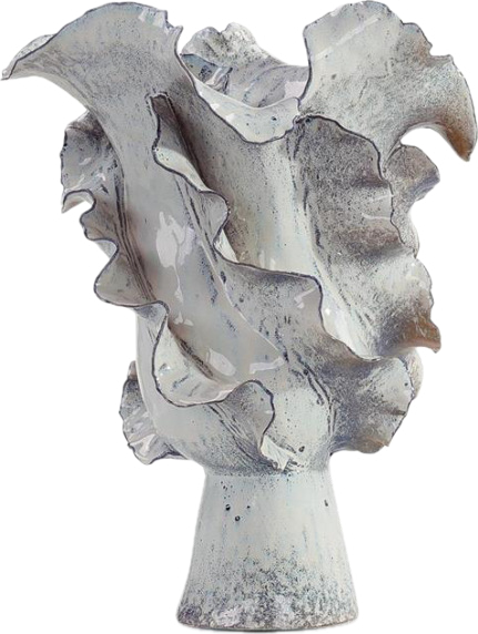 Waved Porcelain Vase Large