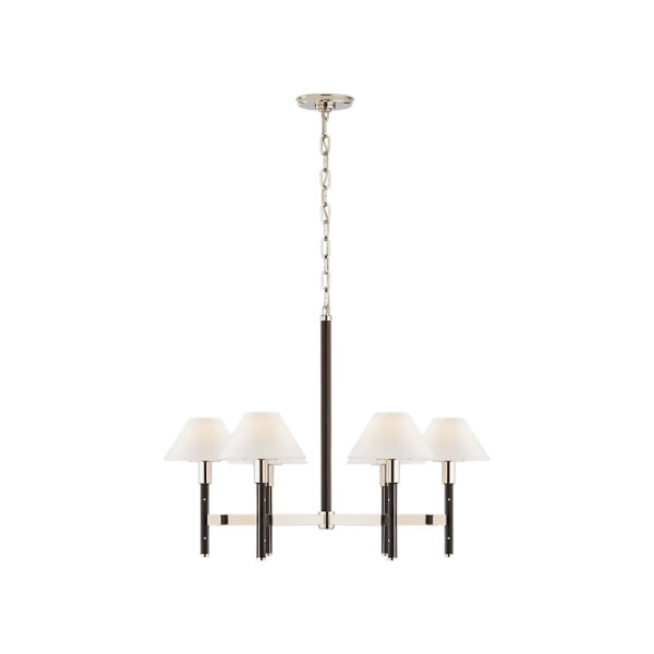 VC&CO | Ralph Lauren | Radford Medium Chandelier Polished Nickel and Black Ebony
